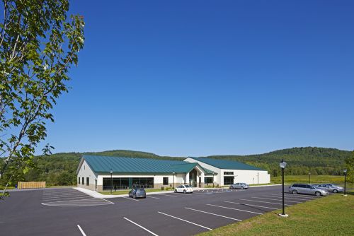 Catskill Recreation Center geothermal heating below parking lot